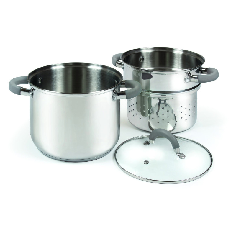 Set di 4 cuociscola 3pz Ø24 inox 18/10 con silicone cucina pratica