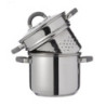 Set di 4 cuociscola 3pz Ø24 inox 18/10 con silicone cucina pratica