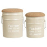 Set di 2 confezioni 2 pouf metallo sabbia 31x35h 25,5x26,5h moderni