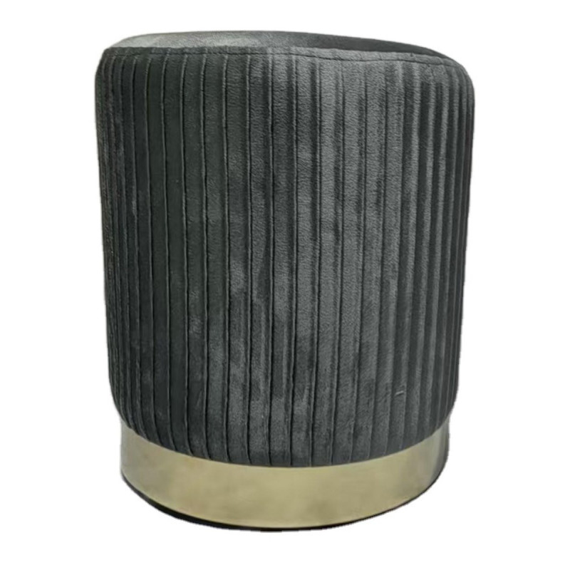 Set di 4 pouf velluto Nolan con cuciture verticali eleganti casa