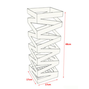 Zoom Set di 4 Portaombrello Metal 17x17x48 Cm In Metallo Champagne Lucido