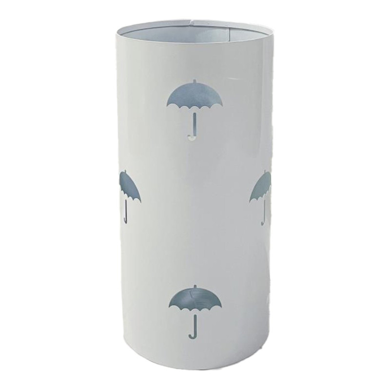 Set di 4 portaombrelli Rain D24xH48cm metallo bianco lucido casa