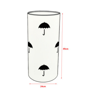 Zoom Set di 4 Portaombrello Rain D 24xh48 In Metallo Bianco Lucido