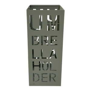 Set di 4 Portaombrello Brella 21x21x50 Cm In Metallo Mat Salvia