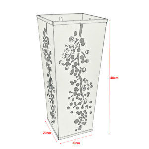 Zoom Set di 6 Portaombrello Rasin 20x20x48 Cm In Metallo Mat Tortora