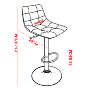 Zoom Set di 2 Sgabelli Clayton In Tessuto Blu E Base Nera