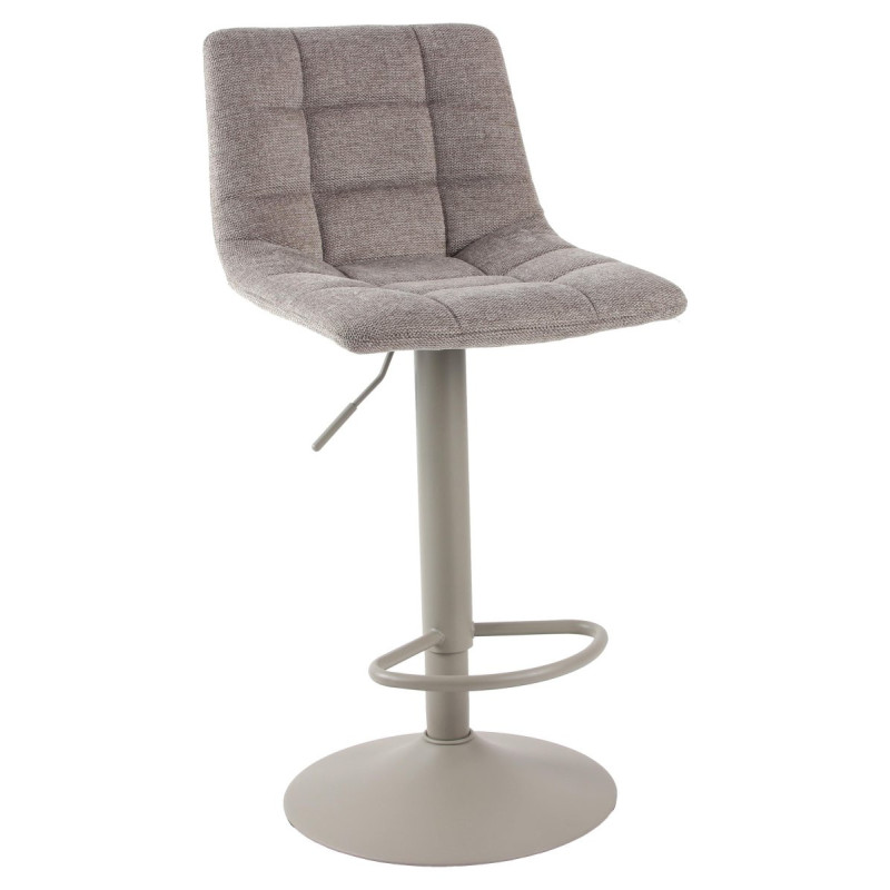 Set di 2 Sgabelli Clayton In Tessuto Tortora E Base Tortora