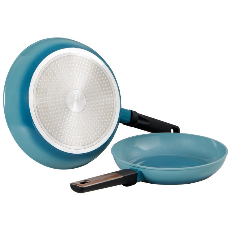 Set di 6 confezioni 2 padelle Gradient Blu ceramica induzione