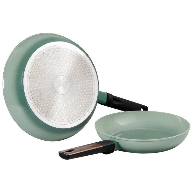 Set di 6 confezioni 2 padelle Gradient Verde ceramica induzione