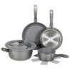 Set di 2 Batterie 5pz Alisia in Alluminio Forgiato cucina moderna