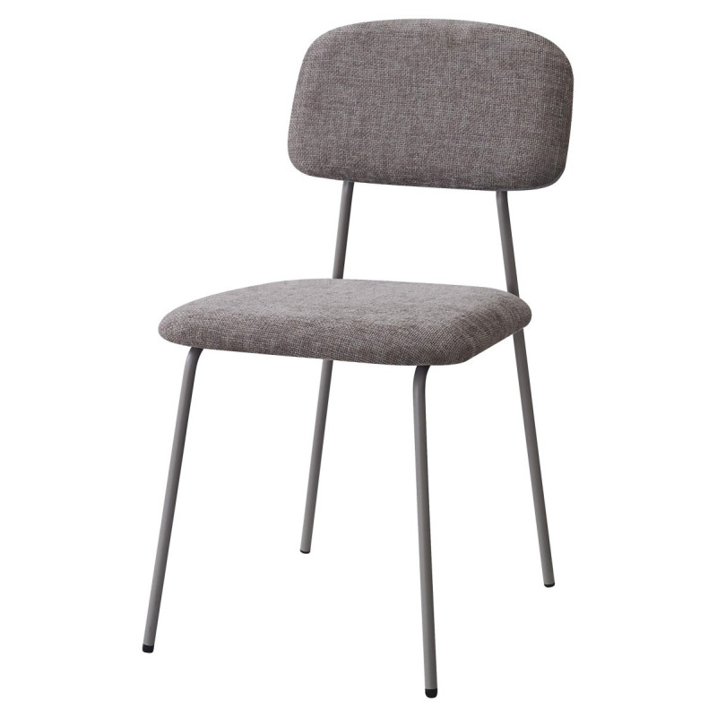 Set di 4 Sedie Brenda tessuto tortora 45x44x81,5cm moderne casa