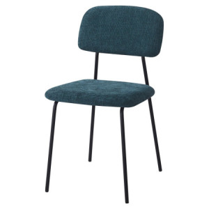 Set di 4 Sedie Brenda tessuto verde ottanio 45x44x81,5cm moderne