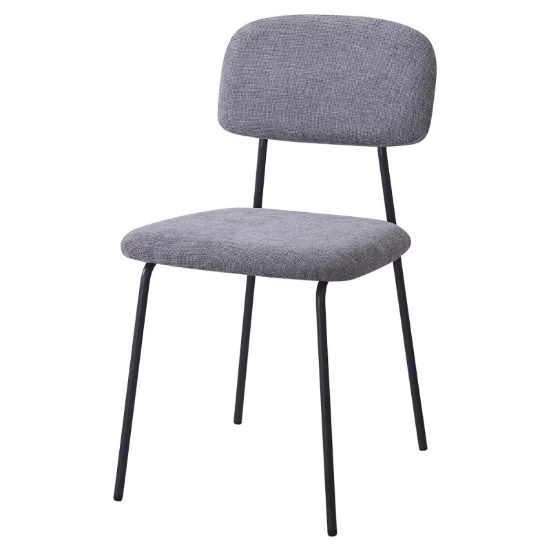 Set di 4 Sedie Brenda tessuto grigio 45x44x81,5cm moderne casa