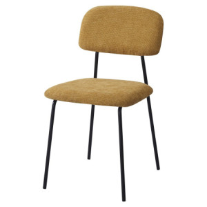 Set di 4 Sedie Brenda tessuto senape 45x44x81,5cm moderne casa