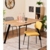 Set di 4 Sedie Brenda tessuto senape 45x44x81,5cm moderne casa