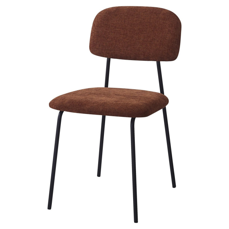 Set di 4 Sedie Brenda tessuto mattone 45x44x81,5cm moderne casa