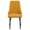 Set di 4 Sedie Chantal tessuto senape gambe nero opaco moderne