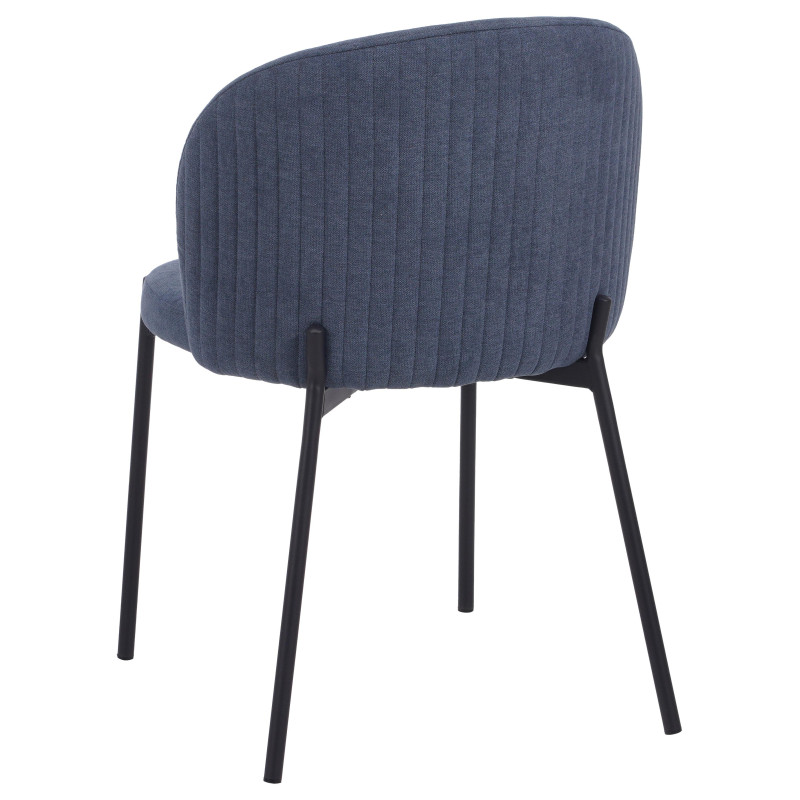 Set di 4 Sedie Shelly tessuto blu 55x45x80cm moderne imbottite