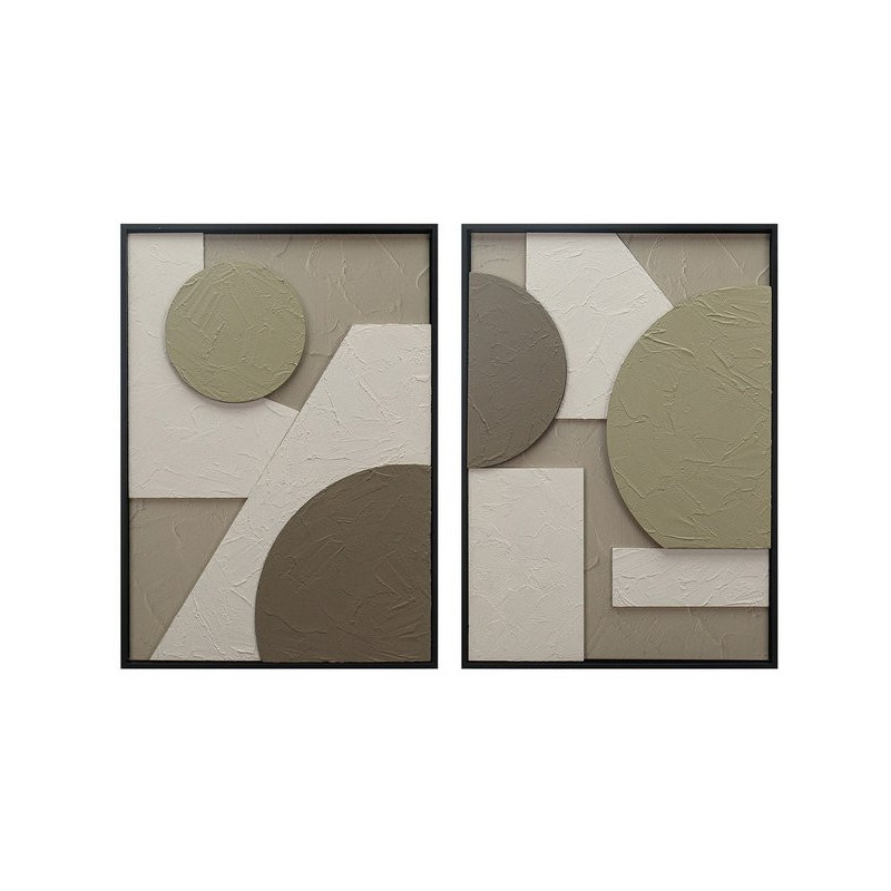 Set di 6 Stampe su Canvas Round 3D 50x70cm quadri moderni casa