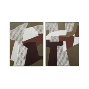 Set di 4 Stampe Su Canvas Square 3d 60x80 Cm 2 Assortimenti