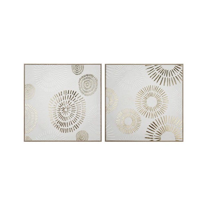 Set di 4 Stampe su Canvas Circle 3D 60x60cm quadri moderni casa