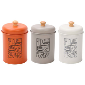 Set di 6 Barattoli Metallo Dune Colori Assortiti Cc1000