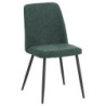 Set di 4 Sedie Tracy tessuto verde scuro 57x45x84cm moderne