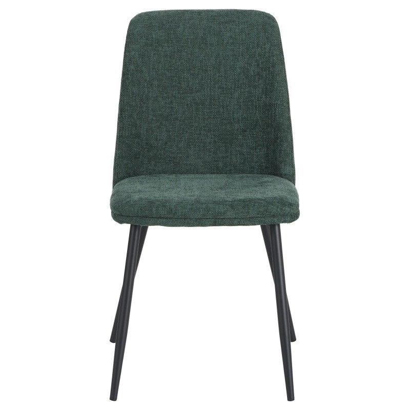 Set di 4 Sedie Tracy tessuto verde scuro 57x45x84cm moderne