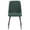 Set di 4 Sedie Tracy tessuto verde scuro 57x45x84cm moderne