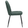 Set di 4 Sedie Tracy tessuto verde scuro 57x45x84cm moderne