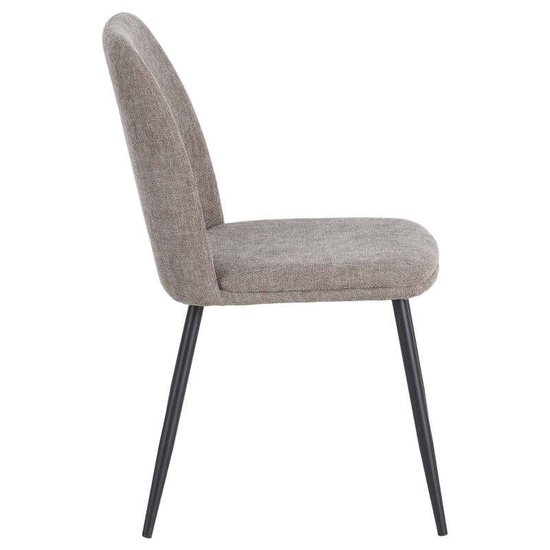Set di 4 Sedie Tracy In Tessuto Color Tortora Dimensione 57x45x84cm