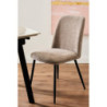 Set di 4 Sedie Tracy In Tessuto Color Tortora Dimensione 57x45x84cm