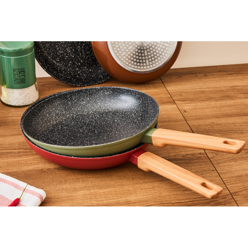 Set di 4 confezioni 2 padelle Warm Brown 24/28cm fondo induzione