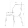 Set di 4 Sedie Shila PP tortora 56x47x83cm sedie moderne versatili
