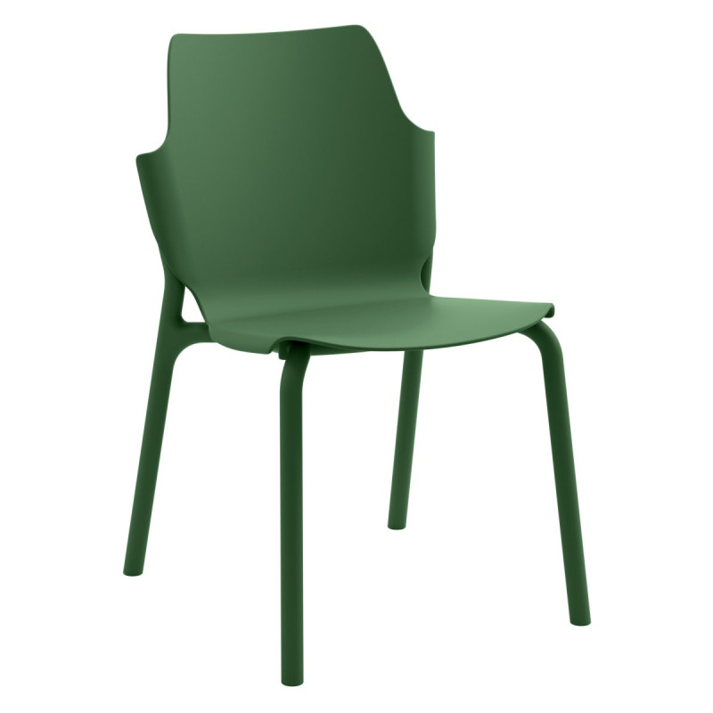 Set di 4 Sedie Shila PP verde scuro 56x47x83cm sedie moderne