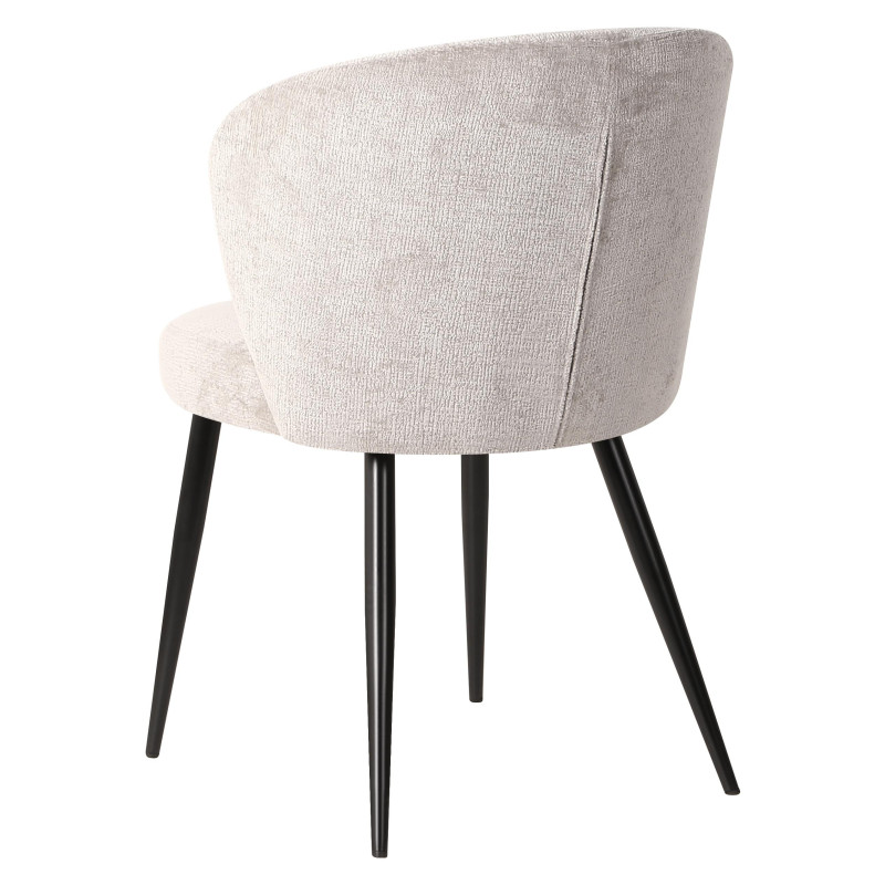 Set di 2 Poltroncine Evelyn tessuto tortora 58x48x80,5cm moderne