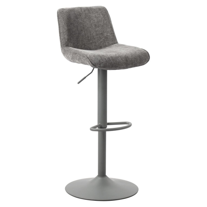 Set di 2 Sgabelli Cindy tessuto grigio 50,5x45x88,5-110cm moderni