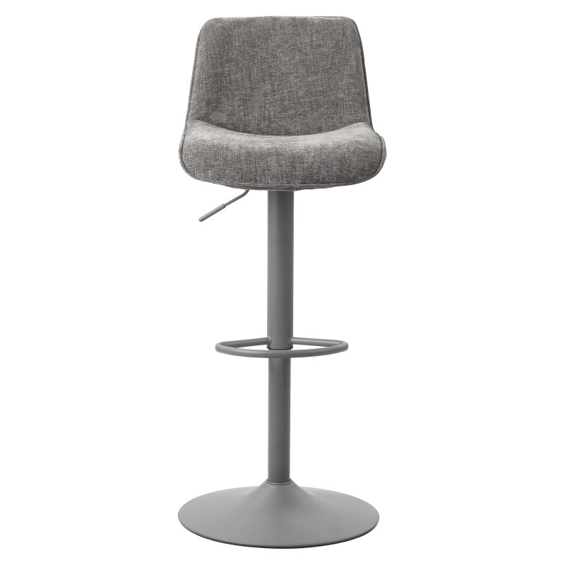 Set di 2 Sgabelli Cindy tessuto grigio 50,5x45x88,5-110cm moderni