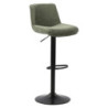 Set di 2 Sgabelli Cindy tessuto verde 50,5x45x88,5-110cm moderni