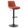 Set di 2 Sgabelli Cindy tessuto mattone 50,5x45x88,5-110cm moderni