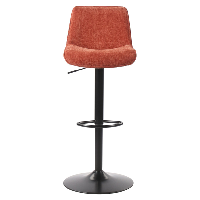 Set di 2 Sgabelli Cindy tessuto mattone 50,5x45x88,5-110cm moderni
