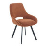 Set di 4 Sedie Krystal In Tessuto Mattone Dimensione 63x57x82cm