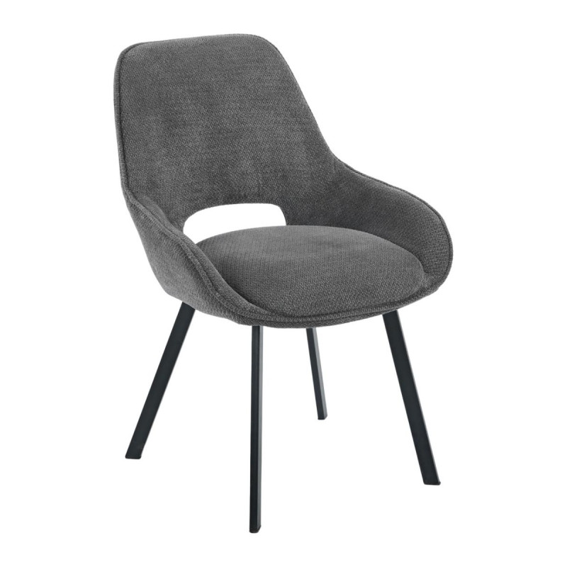 Set di 4 Sedie Krystal tessuto grigio 63x57x82cm sedie moderne