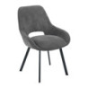 Set di 4 Sedie Krystal tessuto grigio 63x57x82cm sedie moderne