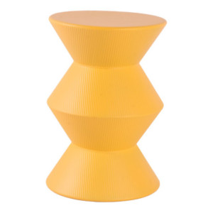 Set di 2 Tavolini Klepsy In Metallo Ocra Ø 30,5 X H 44,5cm