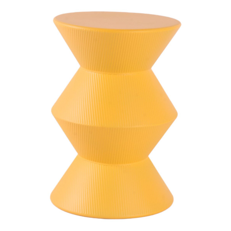 Set di 2 Tavolini Klepsy metallo ocra Ø30,5xh44,5cm moderni