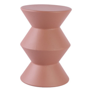 Set di 2 Tavolini Klepsy In Metallo Terracotta Ø 30,5 X H 44,5cm
