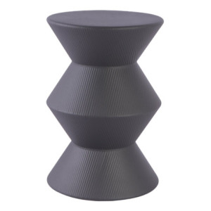 Set di 2 Tavolini Klepsy In Metallo Grigio Scuro Ø 30,5 X H 44,5cm