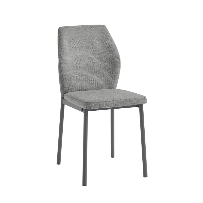 Set di 4 Sedie Anya tessuto grigio 56x42x88,5cm sedie moderne