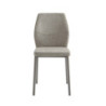 Set di 4 Sedie Anya In Tessuto Tortora Dimensione 56x42x88,5cm